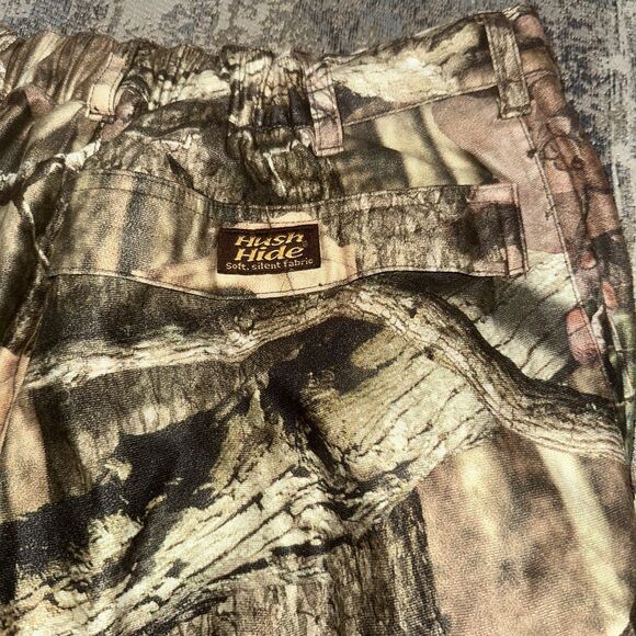Gamehide Hush Hide Pants L 12 Cargo Mossy Oak Camo Lined Soft Hunting Rain - Picture 3 of 12